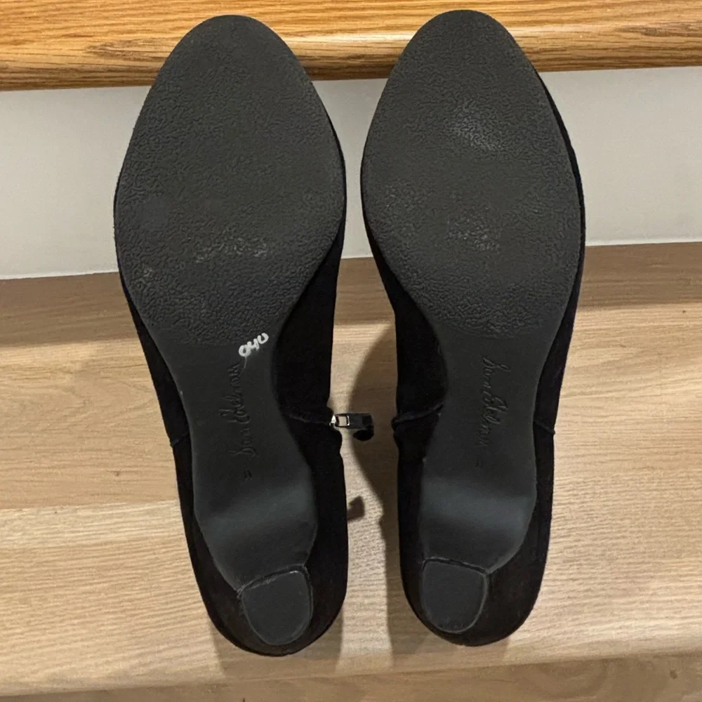 Sam Edelman Black Suede Ankle Booties with Buckle